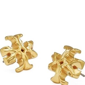 Tory Burch ROXANNE Gold Floral Stud Earrings